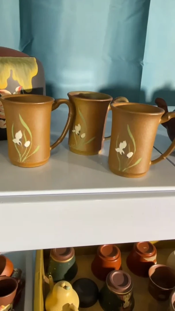 茶壶紫砂柴烧手把杯一只（不挑）