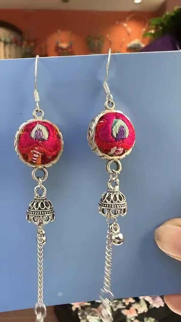 非遗那些刺绣耳环66