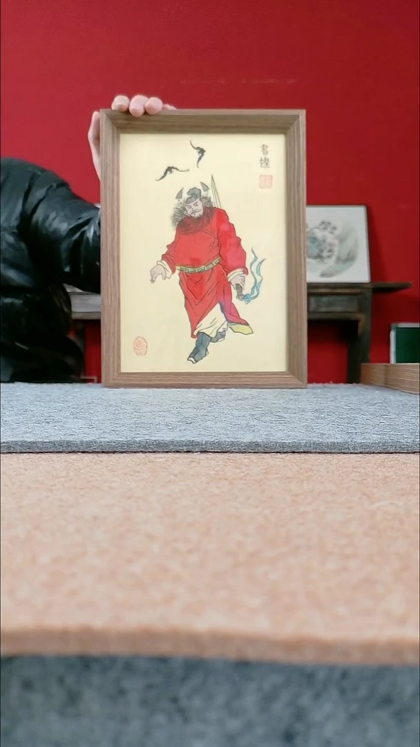 国画纯手写纯手绘-带框24*33