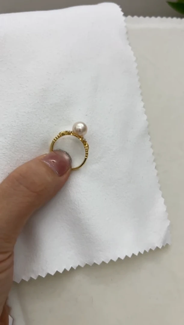 银S925镶嵌戒指海水珍珠戒指
