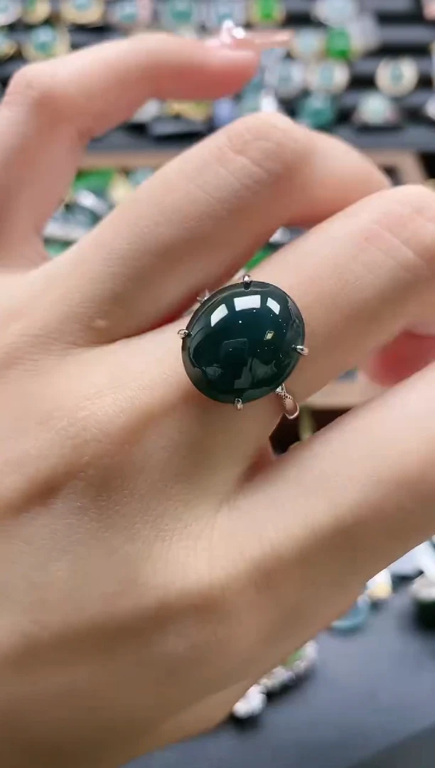 【闪购商品】翡翠戒指银S925镶嵌51151