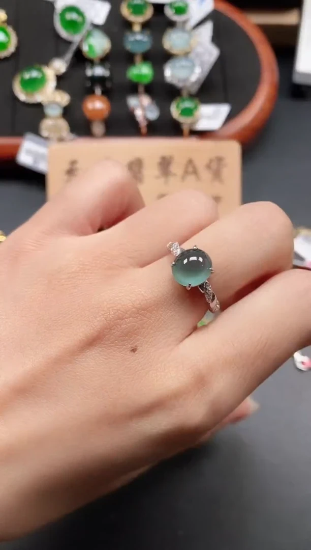 银S925镶嵌戒指翡翠1111