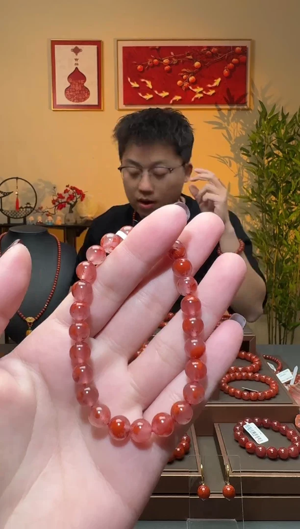 【闪购商品】南红玛瑙手串未镶嵌一条7mm+ 多样性发货