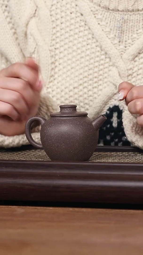 【闪购商品】紫砂茶壶陈小平老师 巨轮 天青170cc