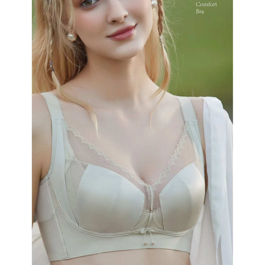 【大胸显小BC小D杯】超薄轻奢款聚拢调整型文胸蕾丝