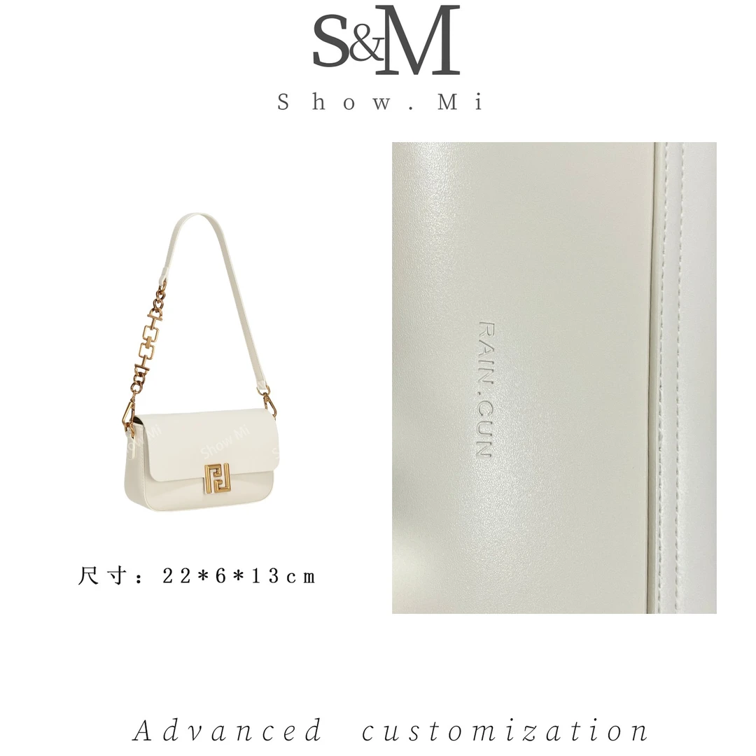 【ShowMi】GQ-24872-米杏-轻奢小众时尚百搭女士包腋下sm