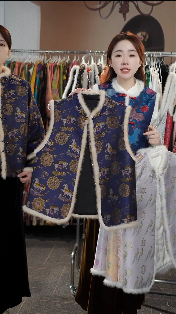 马上有福夹棉马甲