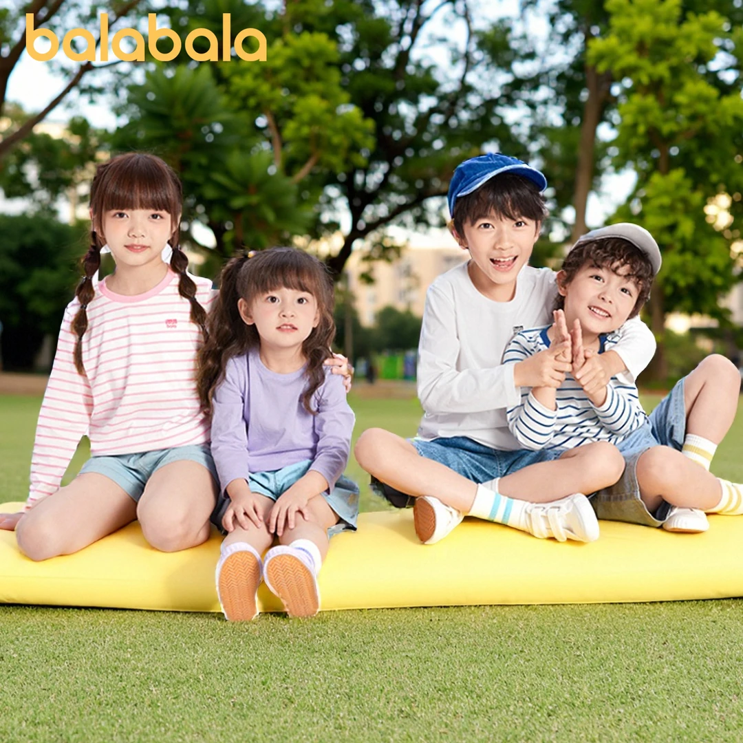 巴拉巴拉长袖T恤男童秋衣上衣女童亲子打底衫薄款宽松内搭儿童