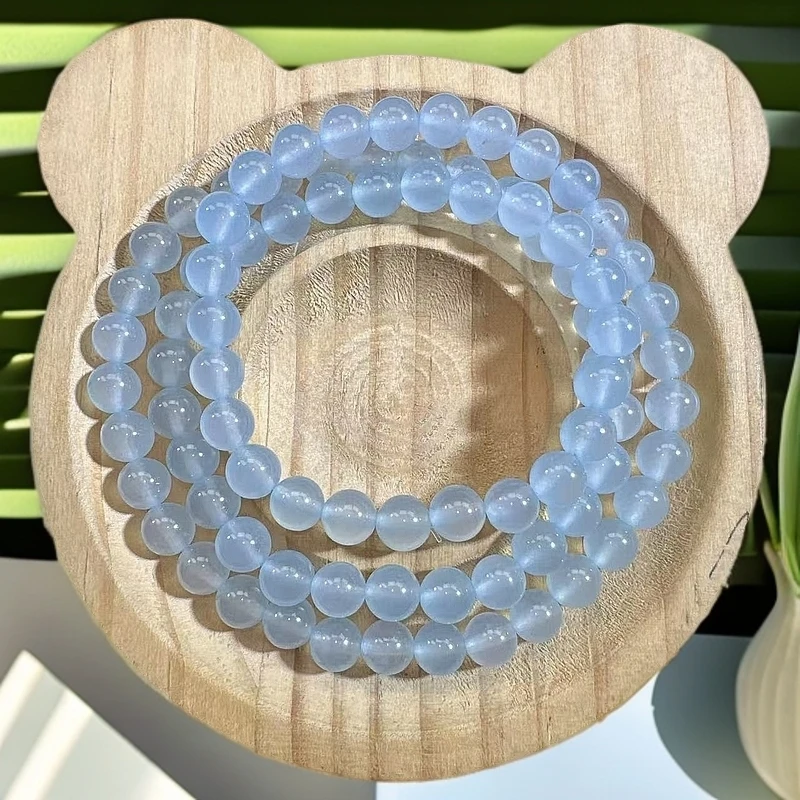 【海蓝三圈6M】时尚百搭男女同款手串（B488）