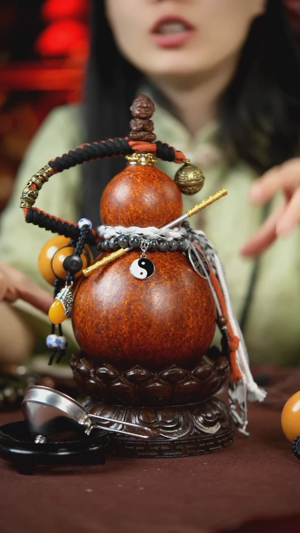 【闪购商品】384号500ml左右的非遗漆器酒葫芦