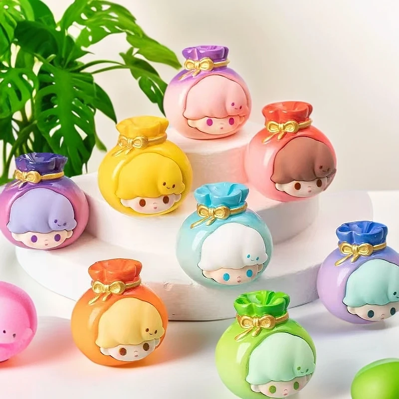 【直播拆】实色dimo小福袋实色diy树脂创意手工摆件