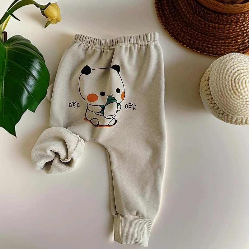 （拍一发二）男童女童屁屁裤春秋款舒适百搭卡通加绒裤