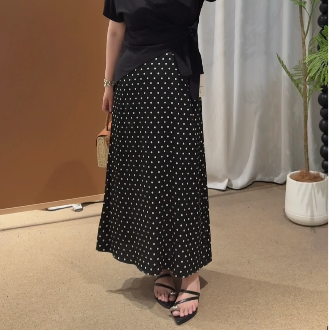 大码胖妹妹夏季新款显瘦高腰气质百搭缎面丝滑高级感小A半身裙