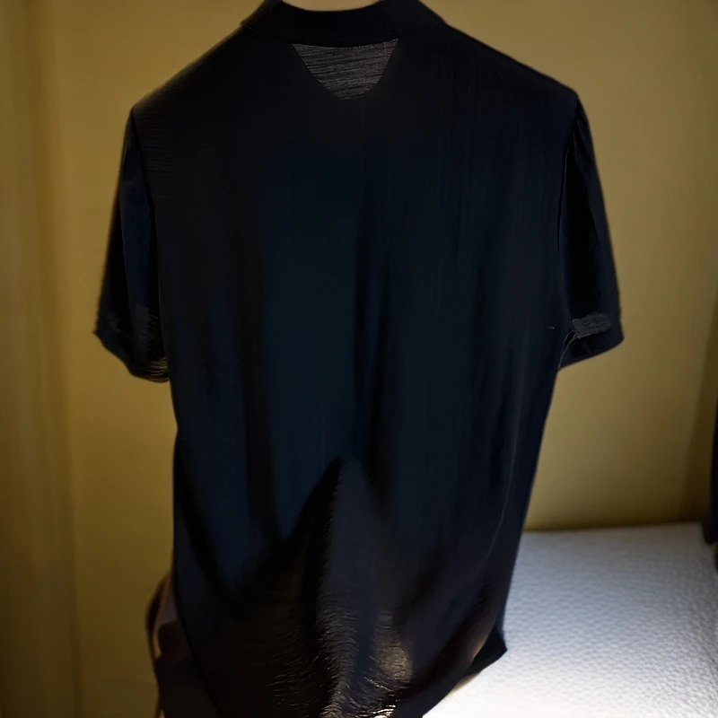 2025夏季新款男士国风冰丝亚麻衬衫休闲透气商务薄款纯色