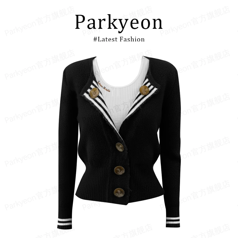 MARIE.COCO小香风气质针织开衫毛衣外套冬季内搭刺绣吊带背心套装