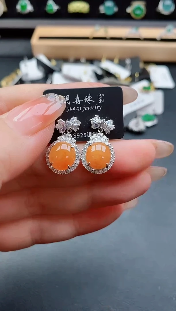 银S925镶嵌戒指翡翠1