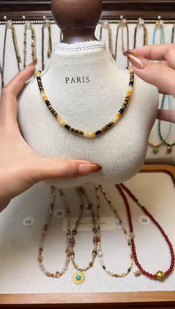 项链钛钢石英质玉王一博45厘米