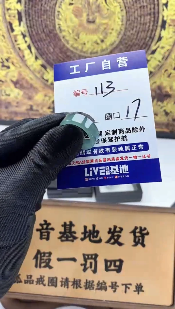 未镶嵌戒圈翡翠113