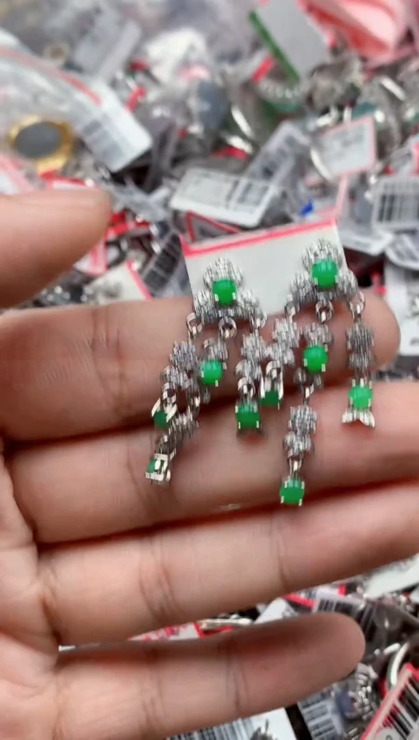 银S925镶嵌戒指翡翠天然A货缅甸翡翠