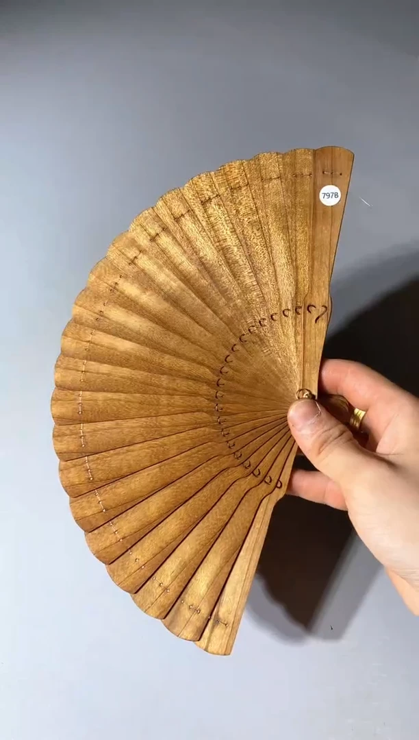 金丝楠797号15cm金丝楠木小叶桢楠扇子
