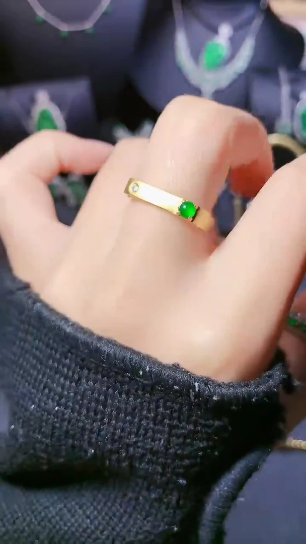 【闪购商品】翡翠戒指银S925镶嵌戒指