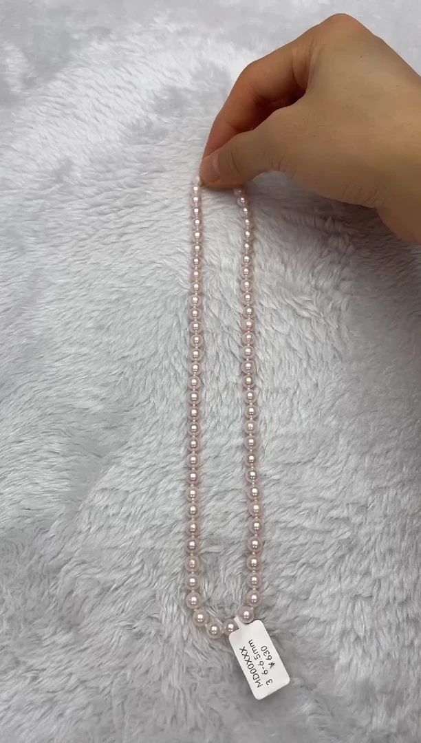 项链银S925镶嵌海水珍珠AK6-6.5mm