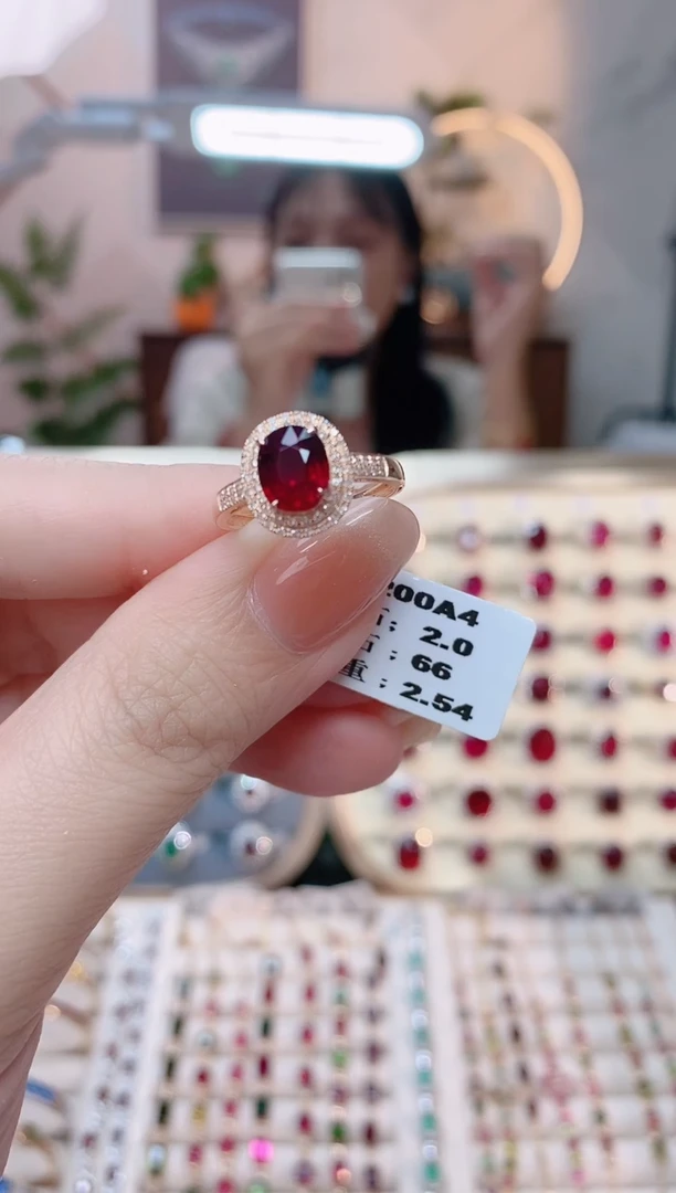 【闪购商品】碧玺18K金戒指18K金镶嵌1