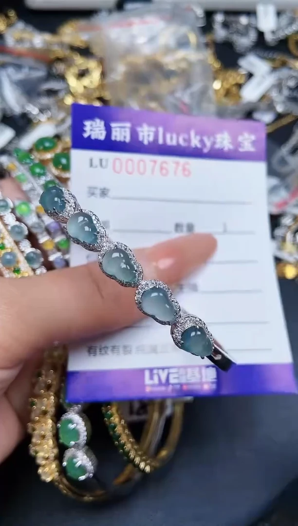 【闪购商品】翡翠颈饰银S925镶嵌7676