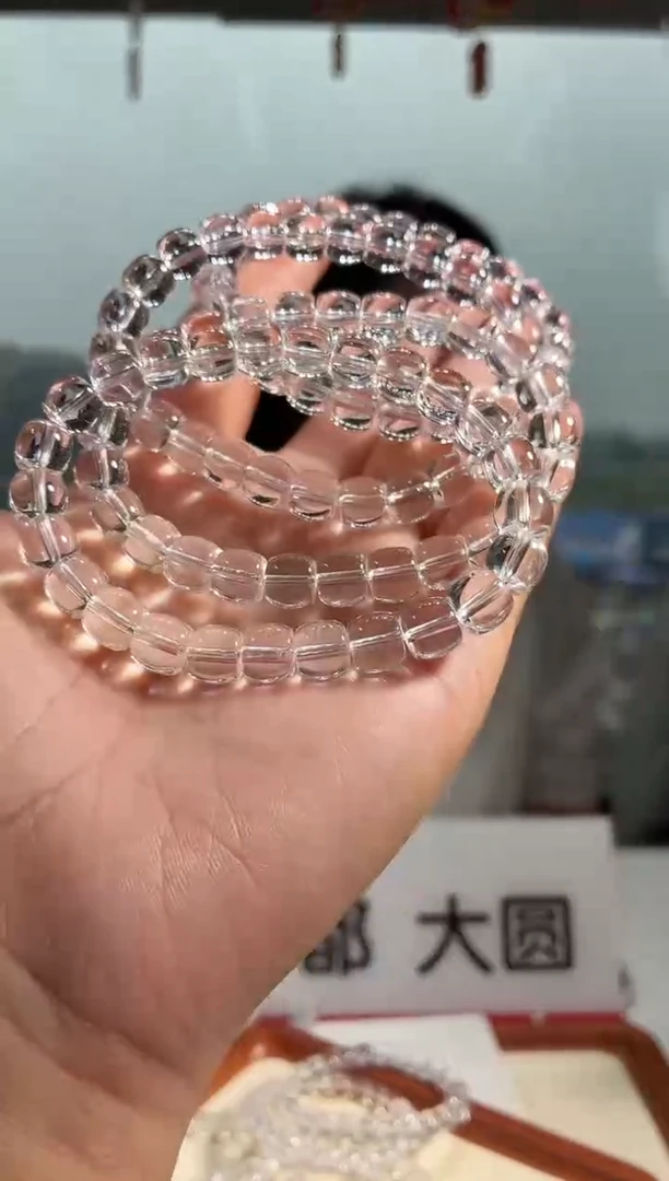 水晶手链未镶嵌8mm白水晶直切老型手链多样性发其一