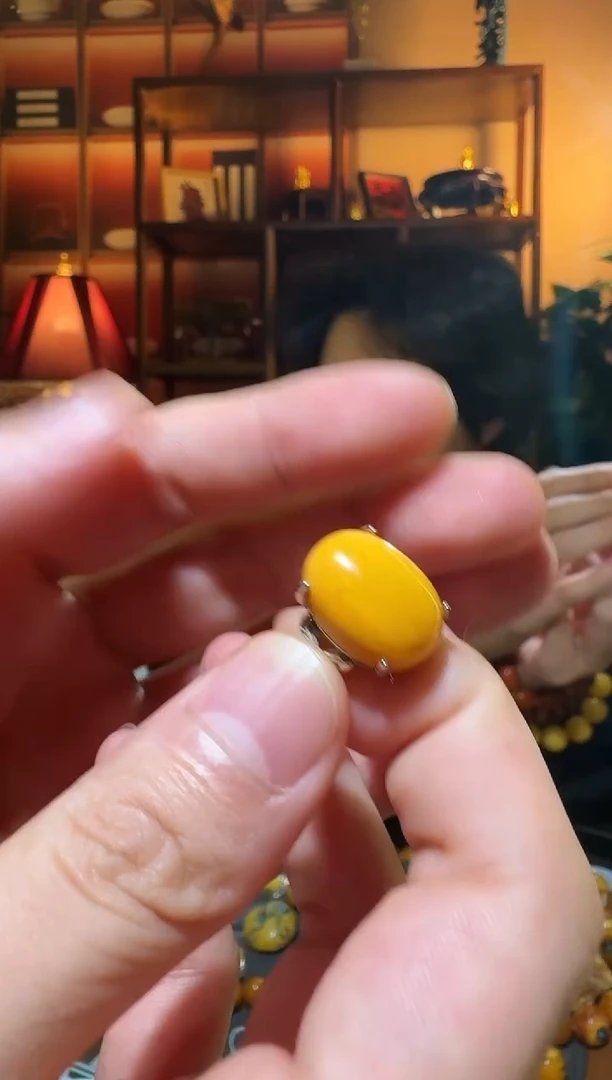 蜜蜡颈饰银S925镶嵌561天然蜜蜡珠宝奇石