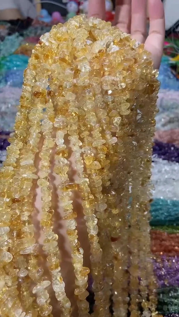 水晶珠宝半成品未镶嵌黄水晶