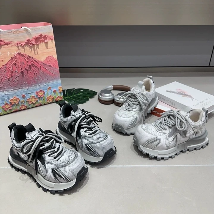 【栗-大棉/单里】欧洲站2025新款韩版时尚百搭厚底增高丑萌阿甘女鞋