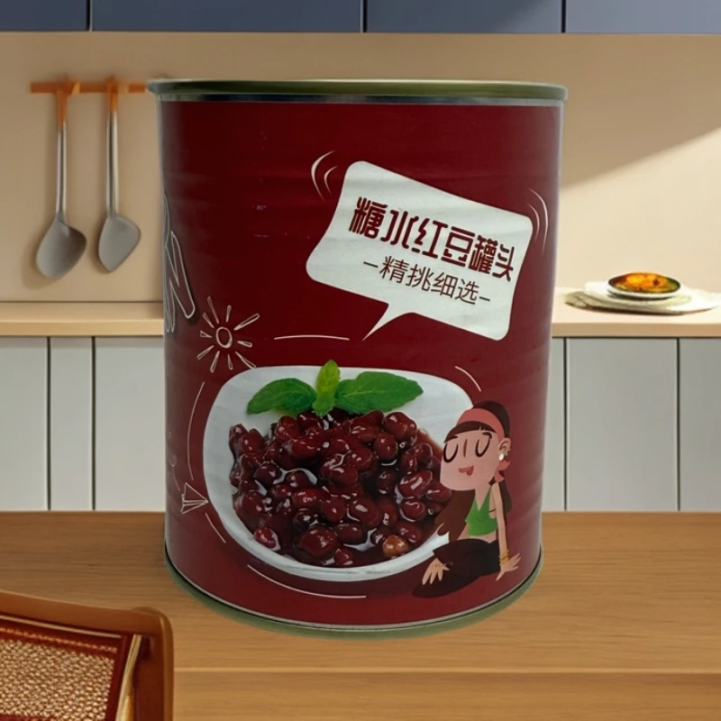 糖水红豆罐头900g网红免煮开罐即食即用摆摊糖水铺红豆奶茶店专用