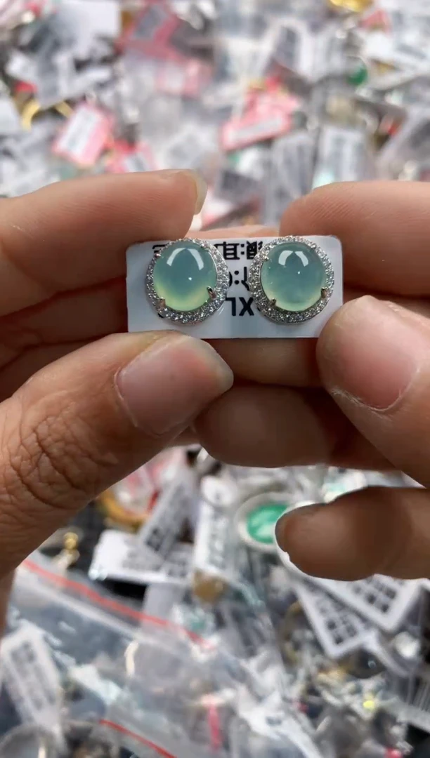 银S925镶嵌戒指翡翠444     10
