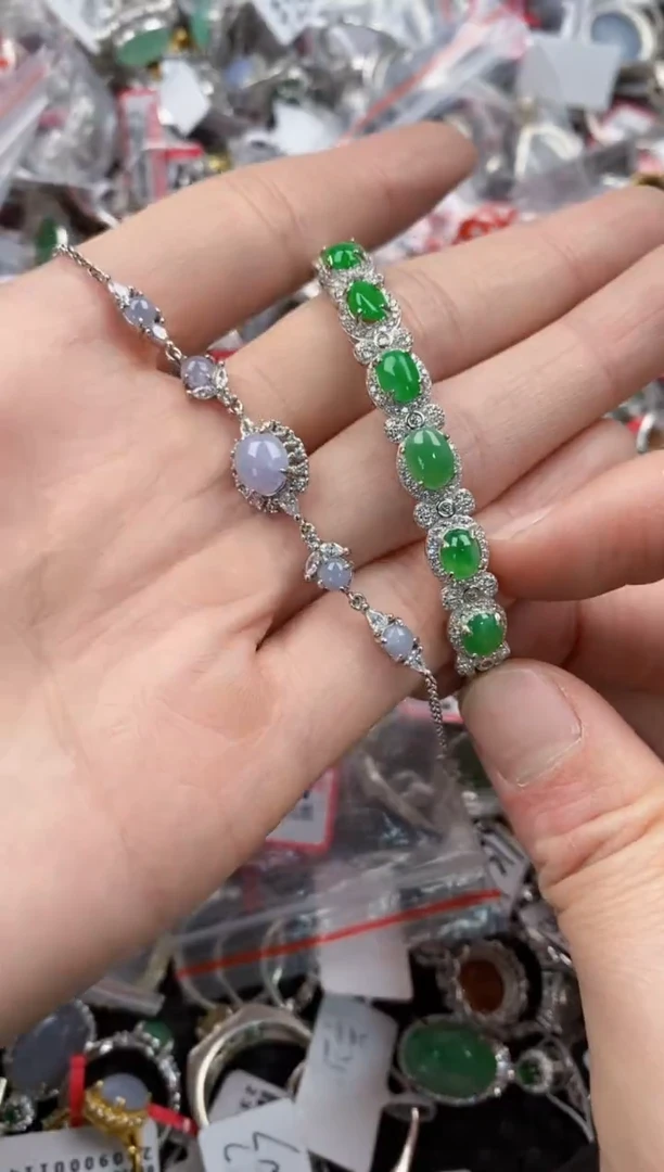 银S925镶嵌戒指翡翠333   4