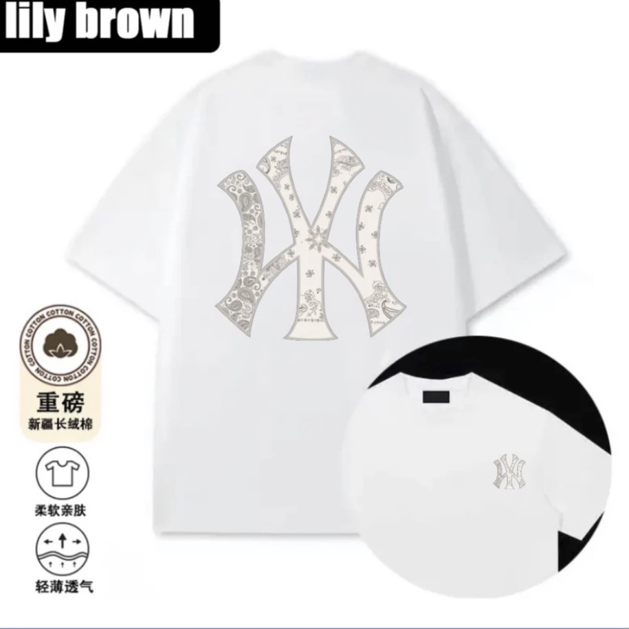 【品牌正品】男款纯棉短袖重磅T恤潮牌百搭宽松夏季-老花限定-82-2