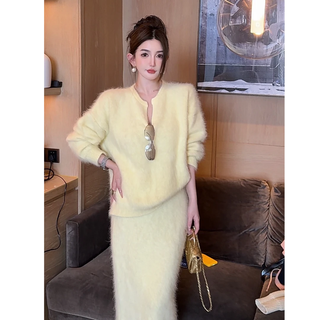 Q【颜之有理】两件套上衣+半裙套装 D9442252H