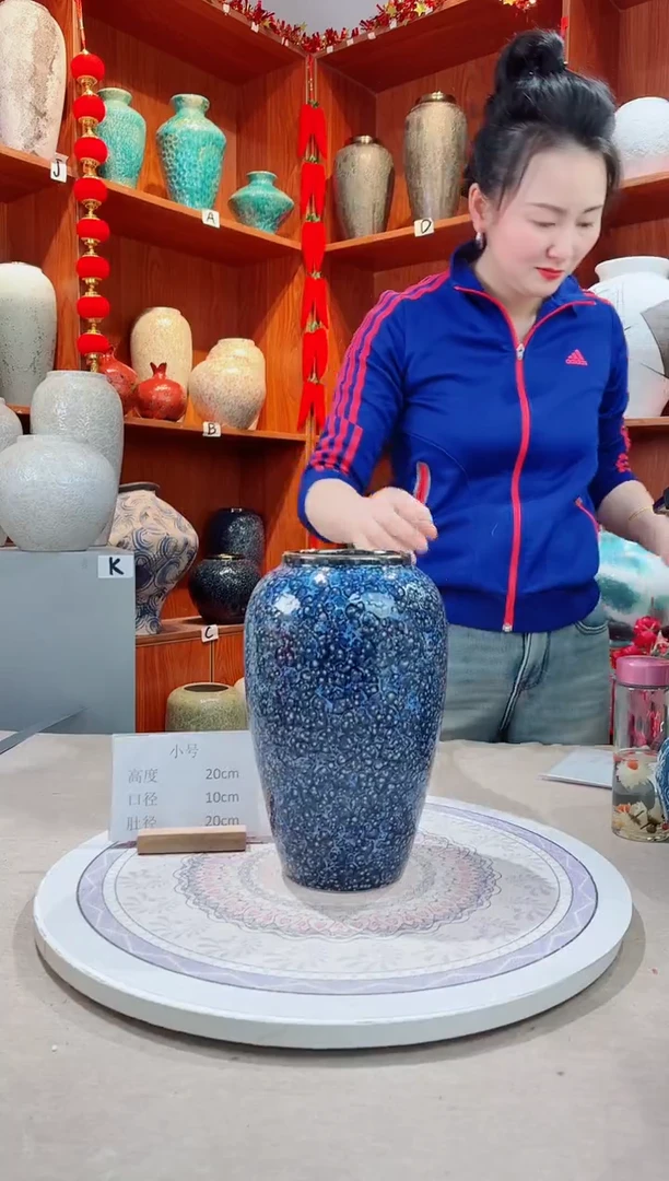 【闪购商品】瓶陶瓷花瓶 无花 紫水晶中号