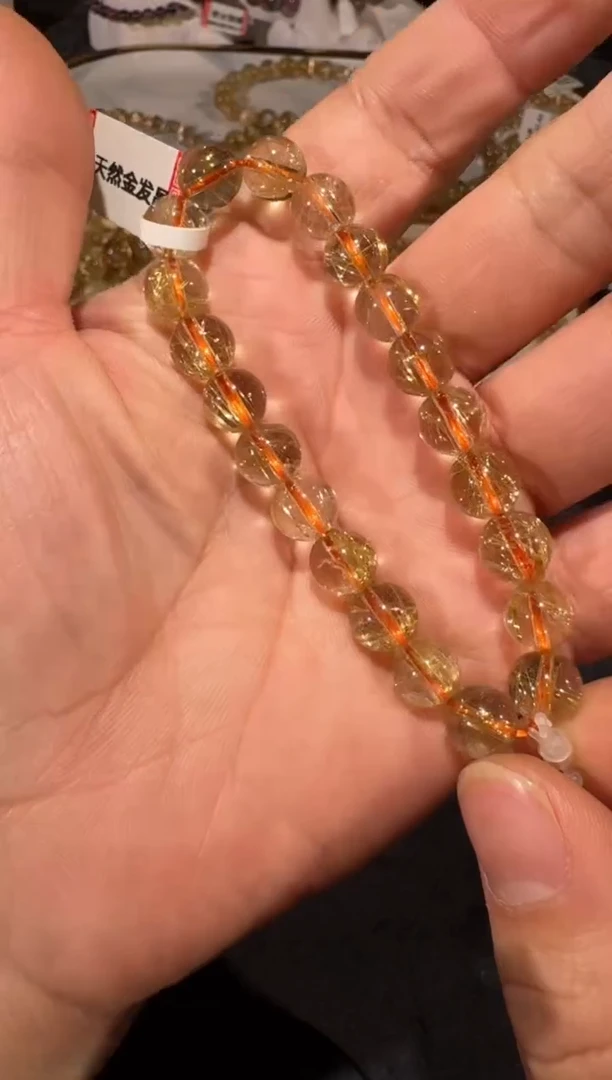 未镶嵌手串发晶SJ-554金发晶