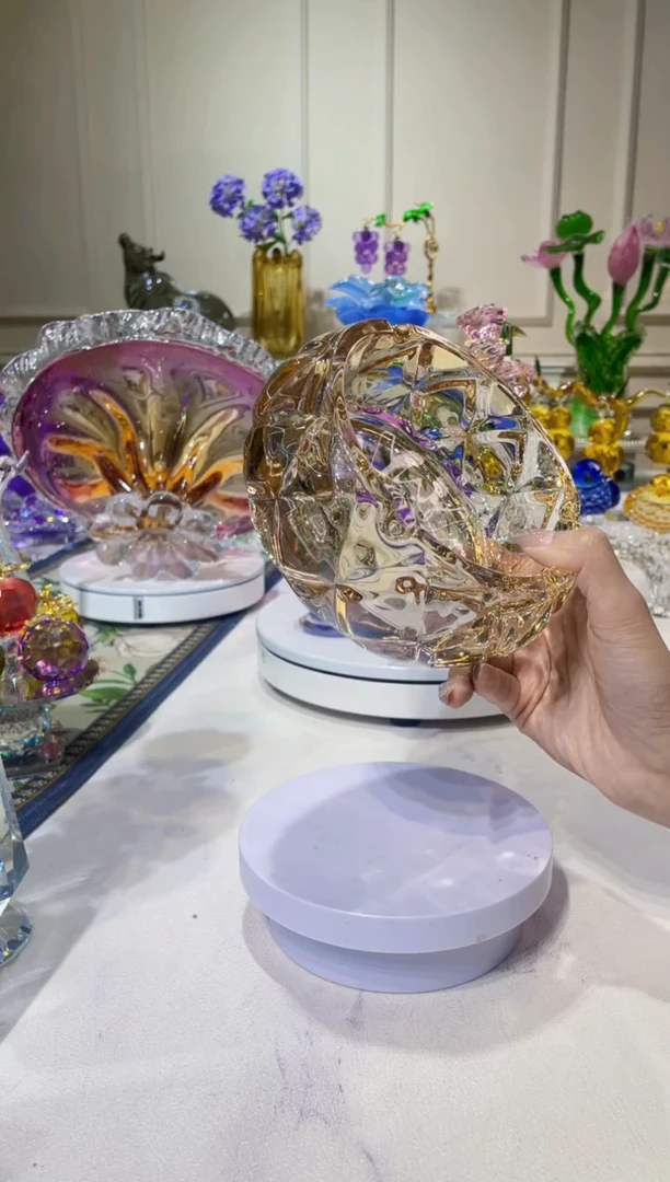 手工艺品琉璃金色烟灰缸