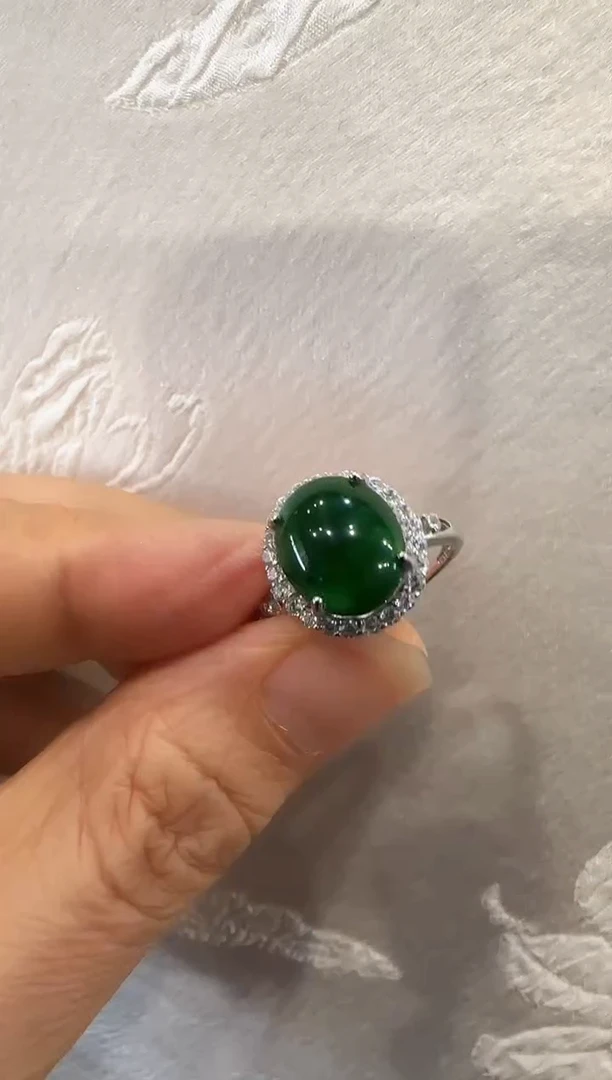 翡翠银S925镶嵌颈饰一**妈国风