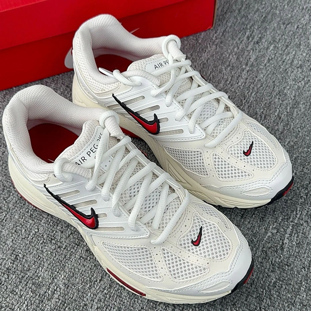 NIKE/耐克AIR PEGASUS 2K5女款低帮白红色复古跑步运动鞋官方正品