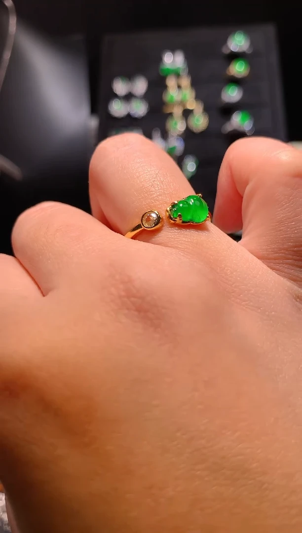 【闪购商品】翡翠戒指银S925镶嵌戒指