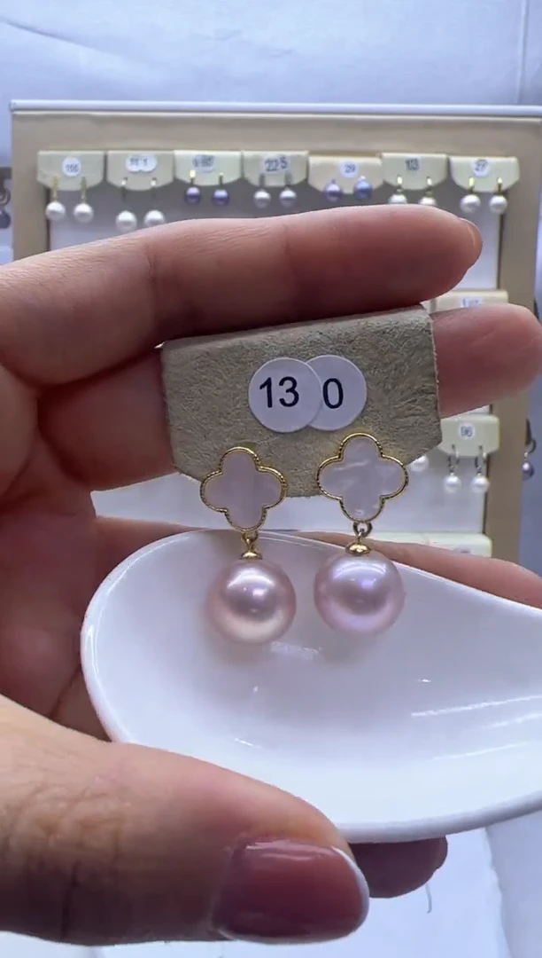 【闪购商品】淡水珍珠耳饰银S925镶嵌130