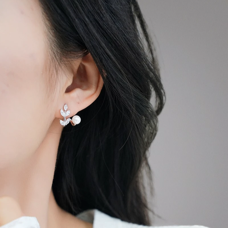 铜合金耳饰 麦穗双耳洞效果独特耳环女新款爆款高级感耳钉春夏