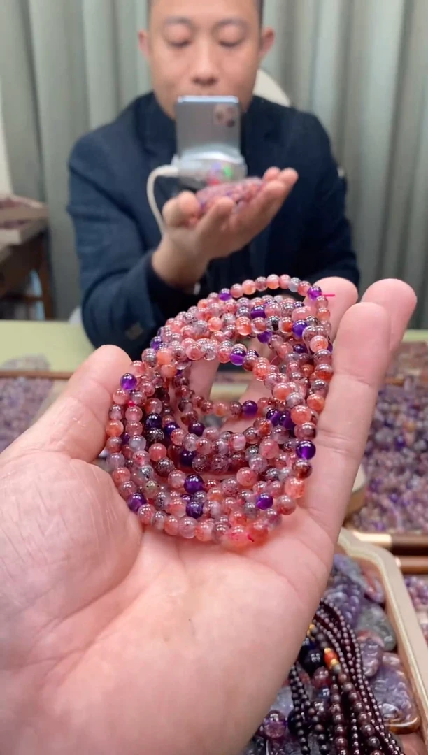 未镶嵌手串水晶超七手串  多样性发一