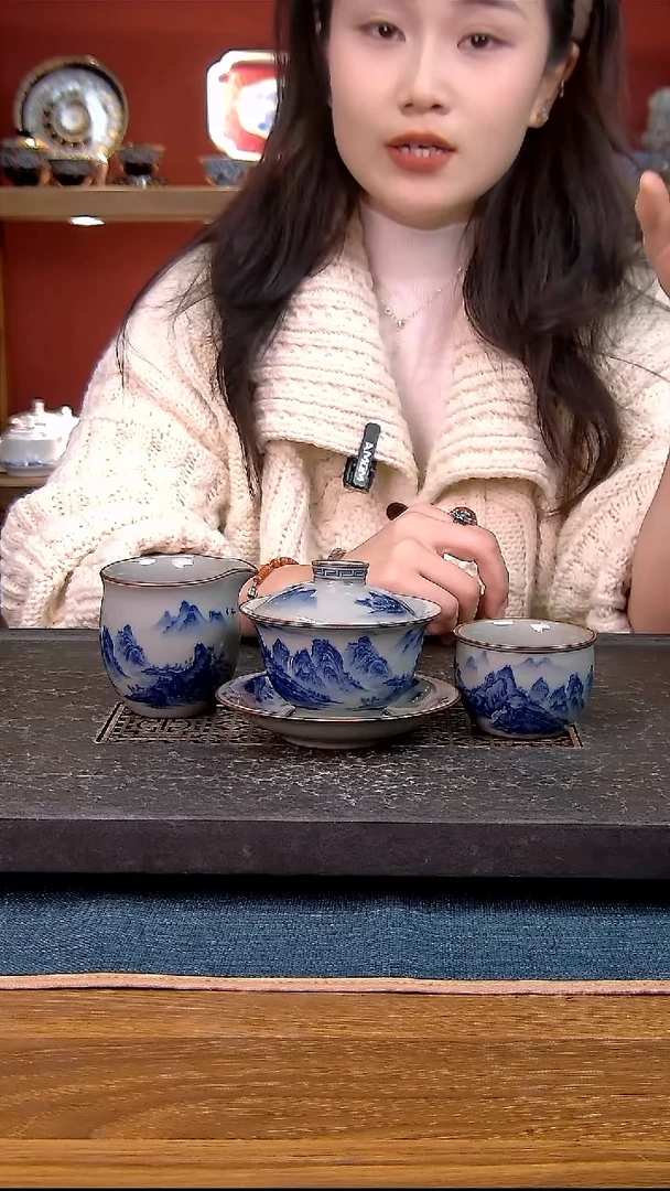 简装家用款3件套 老陶泥开片纹陶瓷茶具