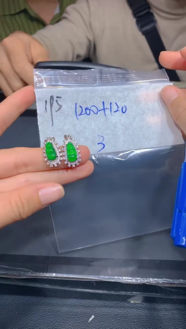 【闪购商品】定制翡翠未镶嵌195耳钉多样性拍一发一毛货定制抛光