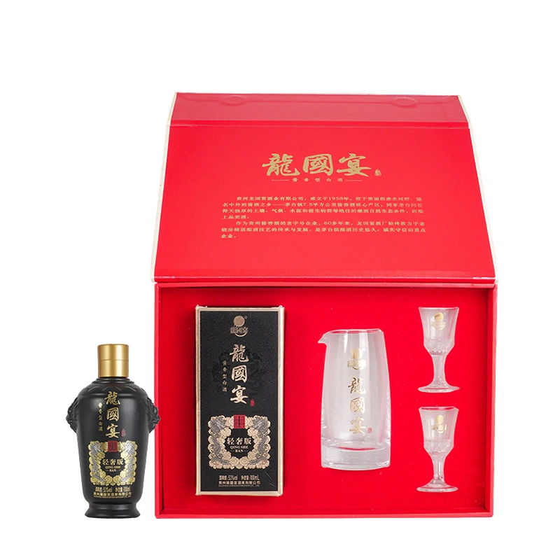 龙国宴轻奢版100ml带酒具 单瓶装 酱香型53度100ml
