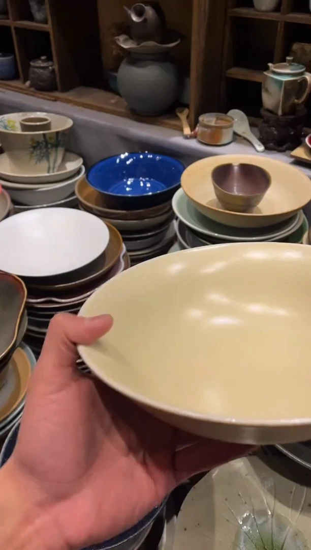 【闪购商品】瓷片541酷金的汤盆1个